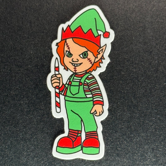 Elf Chucky - Matte Vinyl Sticker