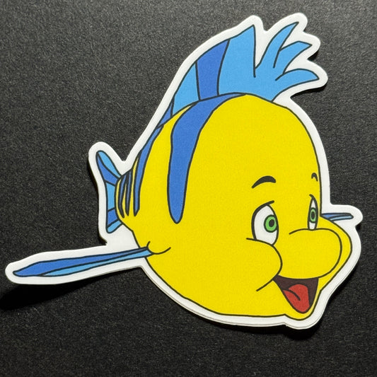 Flounder (T-pose) - Matte Vinyl Sticker