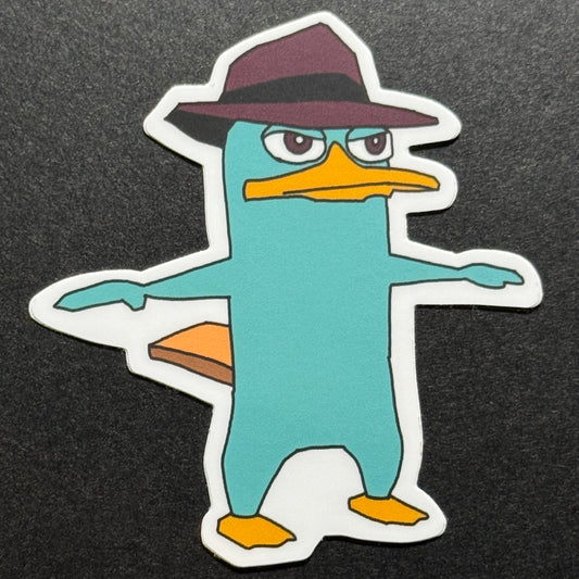 Agent P (T-pose) - Matte Vinyl Sticker