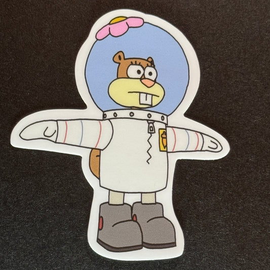 Sandy (T-pose) Matte Vinyl Sticker