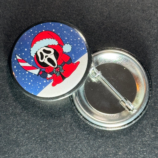 Santa Ghostface - Pinback Button