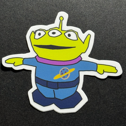 Toy Alien (T-pose) - Matte Vinyl Sticker